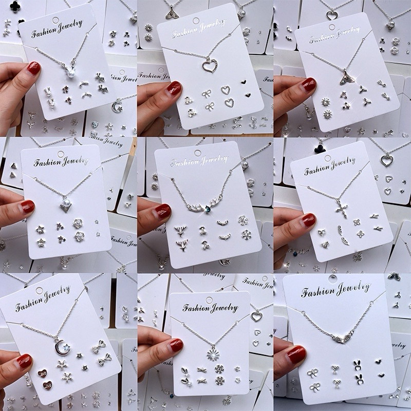 Kalung Anting Set / Kalung Anting Set Fashion Wanita Korea Aksesoris Murah / Aksesoris Kalung Anting