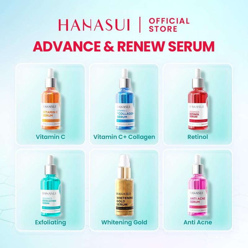 

Hanasui Serum Advance & Renew - Best Seller Cerah & Glowing (Vitamin C+Collagen, Whitening Gold, Retinol, Exfoliating Vitamin C, Anti Ance)