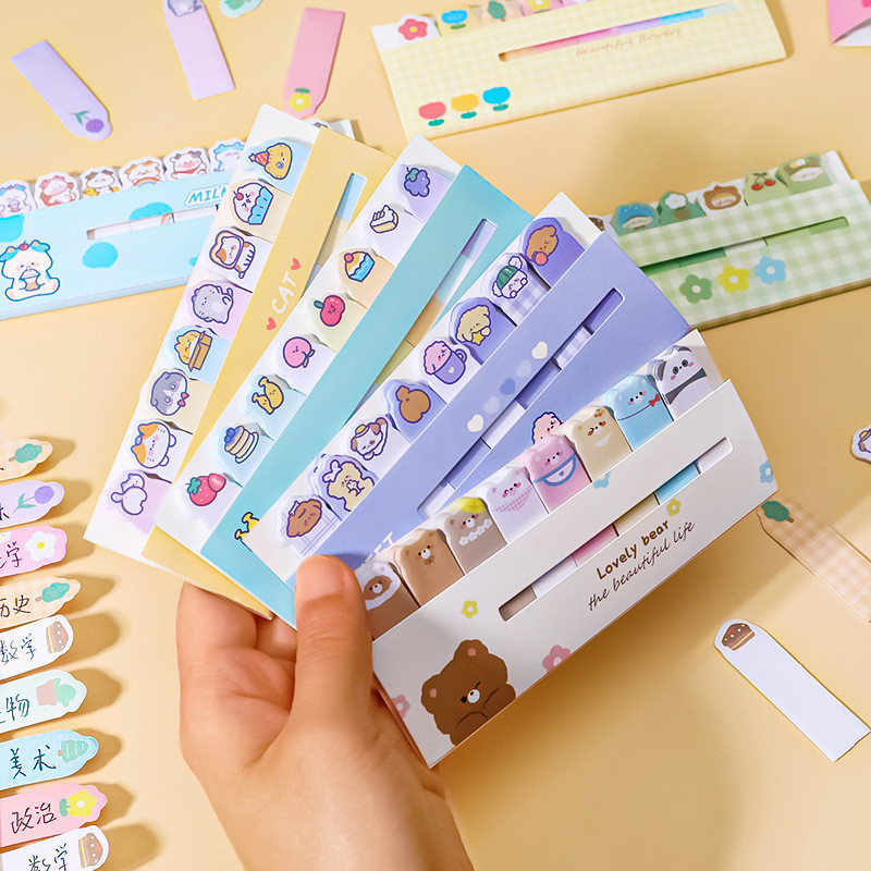 

JHM Sticky Notes Karakter 8IN1 Tempelan Kertas Catatan 120 Lembar Pembatas Buku Karakter Hewan Lucu Penanda Buku Stationery Memo Pad Convenience Cute 8 IN 1