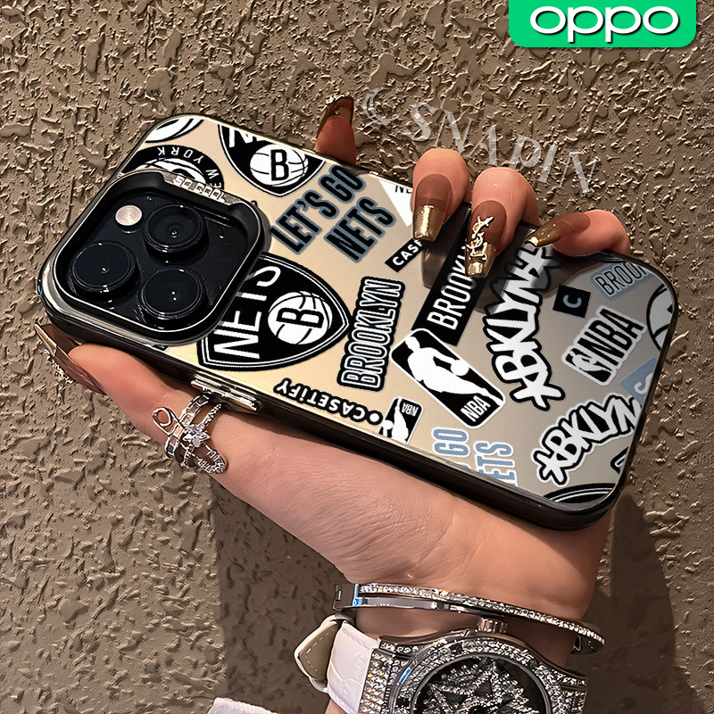 Tag Basket Glossy Hologram Couple Case OPPO A18 A16 A3s A15 A60 A5S A17 A54 A57 A53 A12 A31 A1K A58 