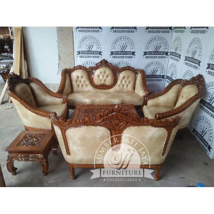 Kursi tamu monaco, kursi tamu ukir jati, mebel jepara