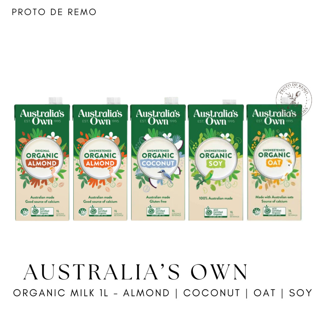 Australia's Own Organic Milk | Almond Milk | Unsweetened Almond | Oat Milk | Coconut Milk | Soy Milk