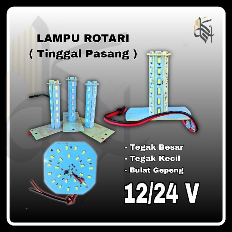 Lampu Rotary 12/24 Volt Desain Modern Elegan
