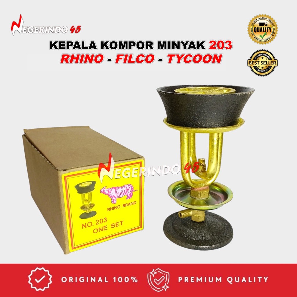 NEW KEPALA KOMPOR MINYAK 203 RHINO / TYCOON / FILCO KEPALA KOMPOR 203 SEMAWAR MINYAK PREMIUM