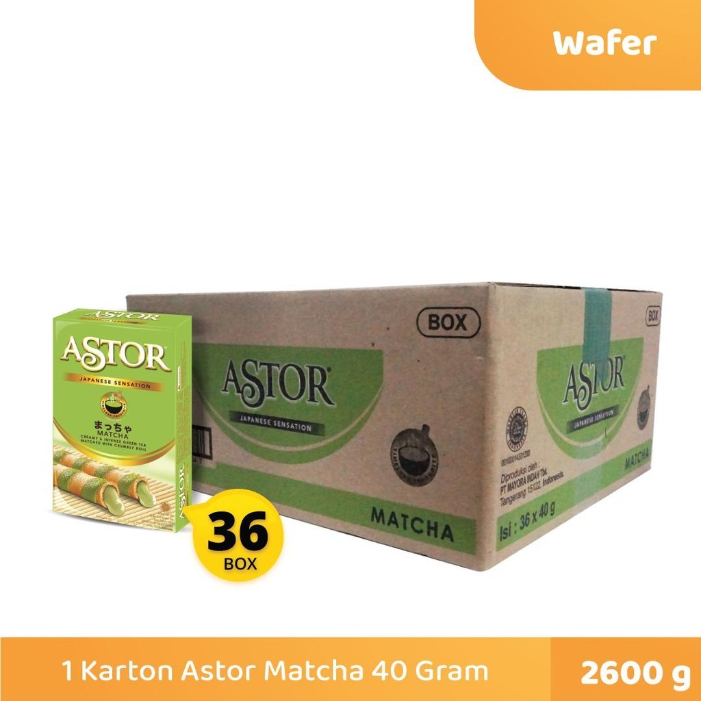 

1 Karton Wafer Astor Matcha 40 Gram