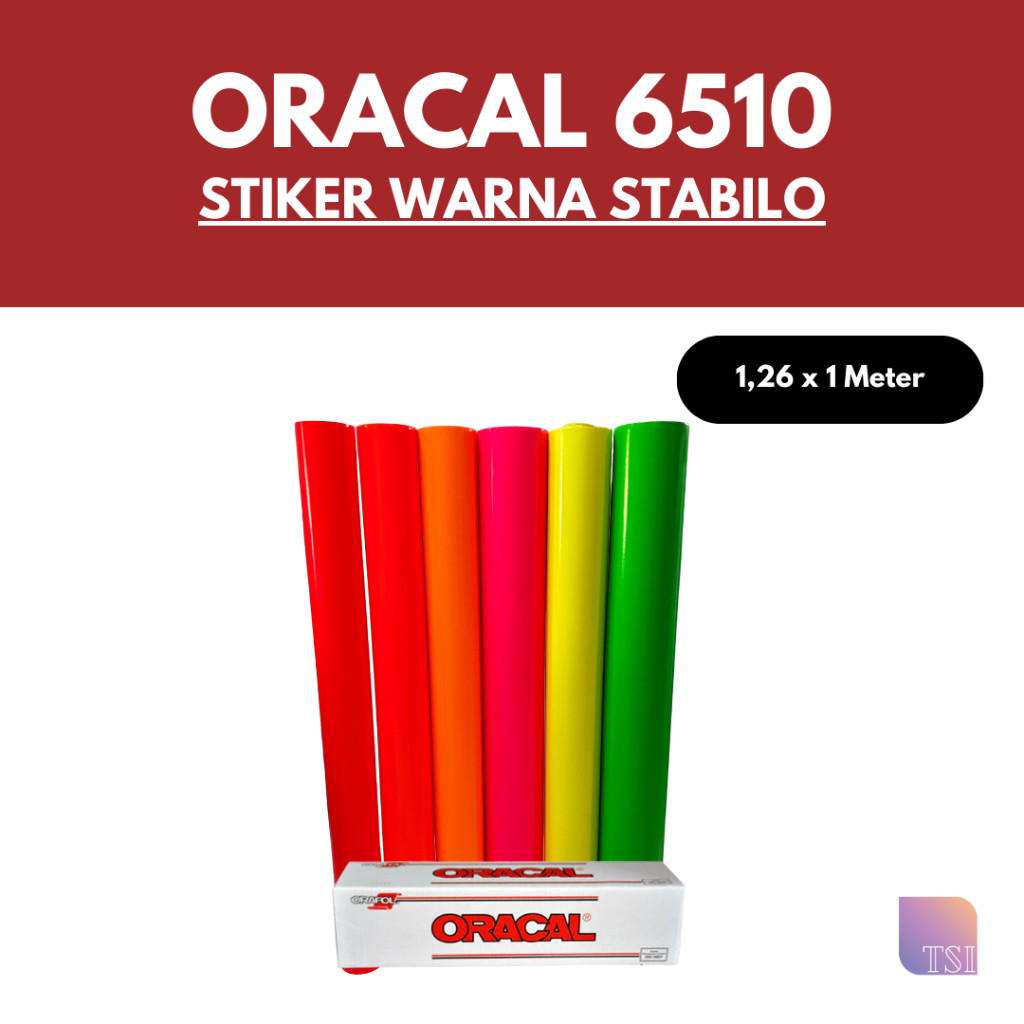 

Oracal Stiker 6510 Warna Stabilo Fluorescent Vinyl Skotlet 1 Meter