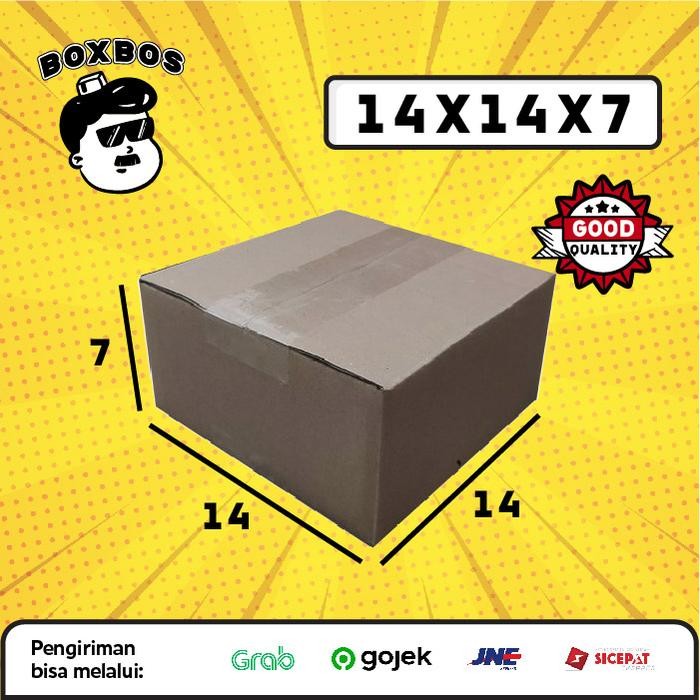 

KARDUS BOX uk 14x14x7 CM Kotak Packaging Corrugated SHEET POLOS
