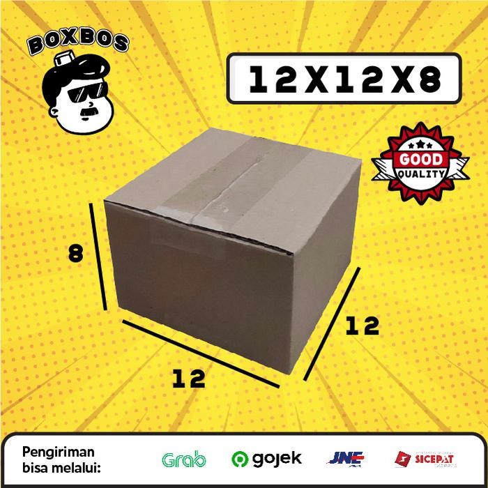

KARDUS BOX uk 12x12x8 CM Kotak Packaging Corrugated SHEET POLOS