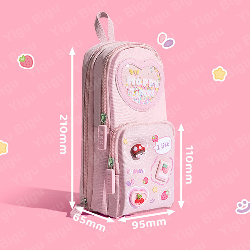 

YEN COD Kotak Pensil Kapasitas Besar/tempat Pensil Anak Perempuan/gadis Lucu Pink Kotak Pensil Baru