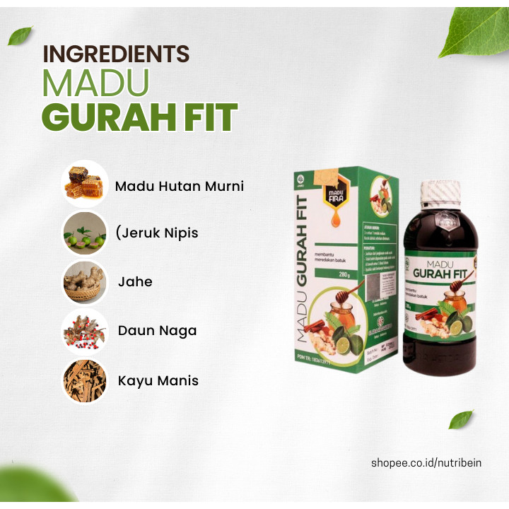 Madu Gurah Fit Asli Original Obat Batuk Untuk Dewasa dan Anak BPOM