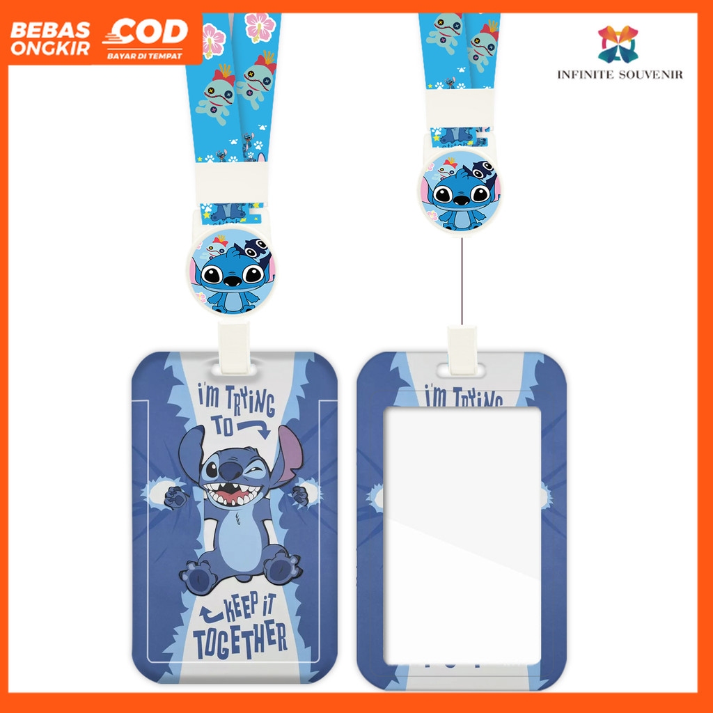 

(N017) ID Card Holder Tali Yoyo Stitch / Nametag Yoyo Stitch / Card Holder Yoyo / Disney / Card Holder Tali Bisa Ditarik