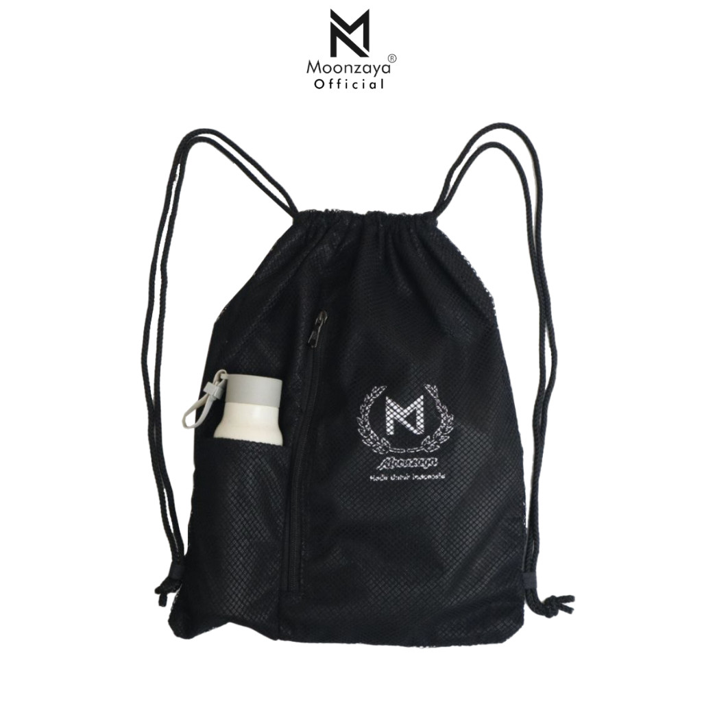 Original Moonzaya Citra Bag Tas Gendong Traveling Ringan dan Simpel Serut Bahan Jaring dan Kain Puyu