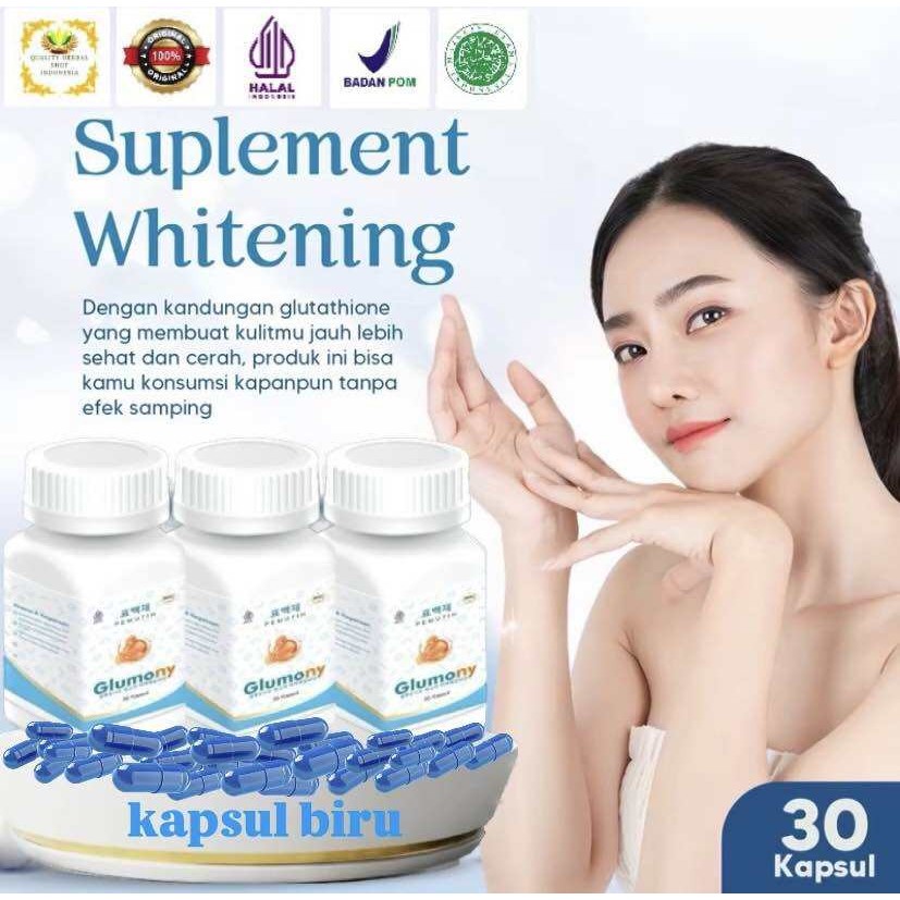 GLUMONY Korea Whitening Capsule | Kapsul Glumoni Pemutih Badan | HALAL | BPOM | ORIGINAL