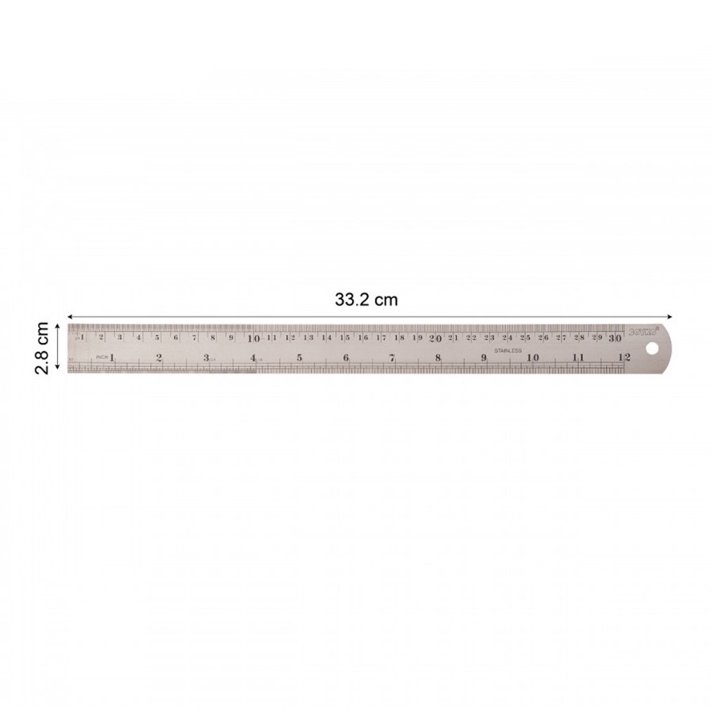 

JOYCO Penggaris Besi Panjang 30 CM Penggaris Sekolah Bahan Stainless Steel
