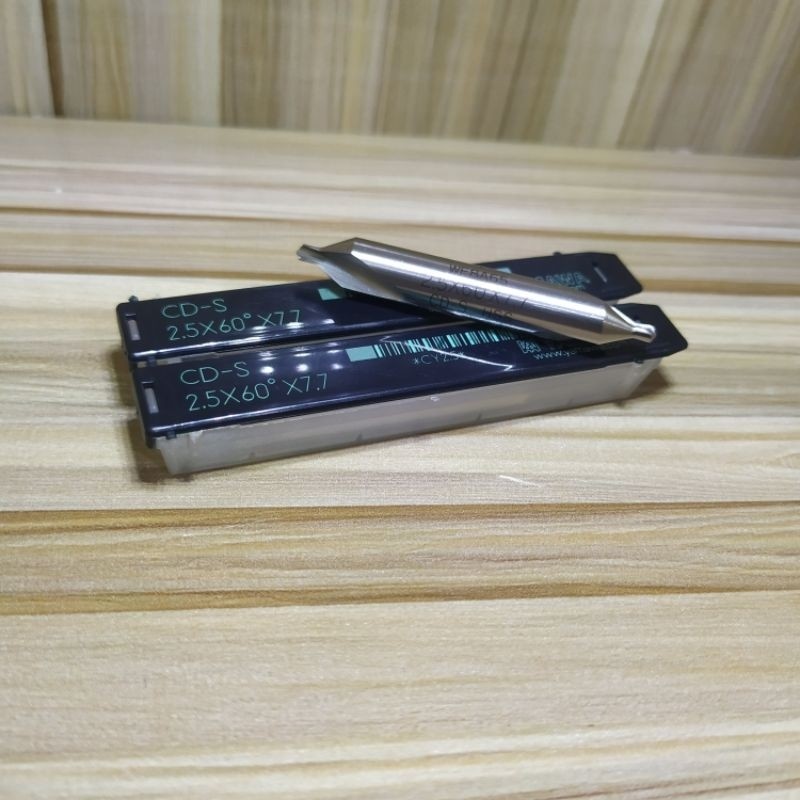 Center drill yamawa 2.5×7.7 drill center bubut miling 2.5mm × 7.7mm 60° new
