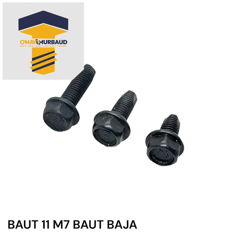 BAUT FLANGE TOPI M7 BAUD 11 m7x12 m7x15 m7x20 BAUT VESPA PENGGANTI BAUT 10 yg selek