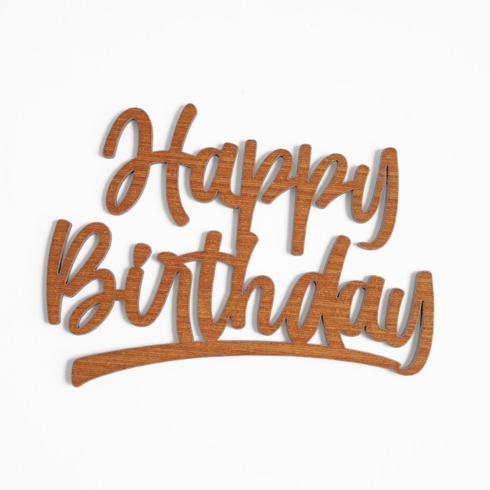 

RZ99 Tag Kayu - HAPPY BIRTHDAY - HBD01 MINI - Hiasan Kue / Cup Cake / Kado