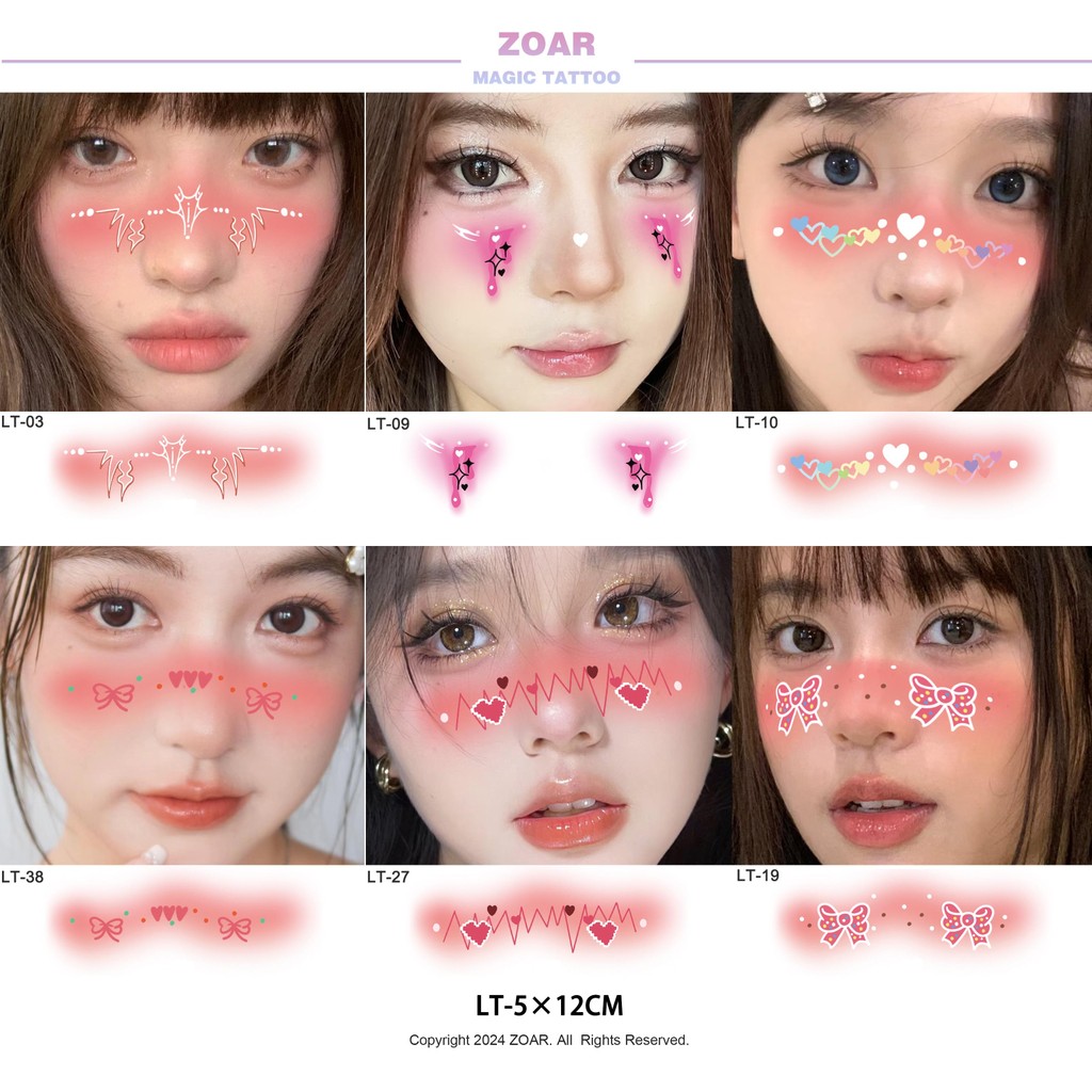 ZOAR SD Stiker Tato Temporary Semi Permanen Tahan lama Tattoo menempel dekorasi seni untuk pria dan 