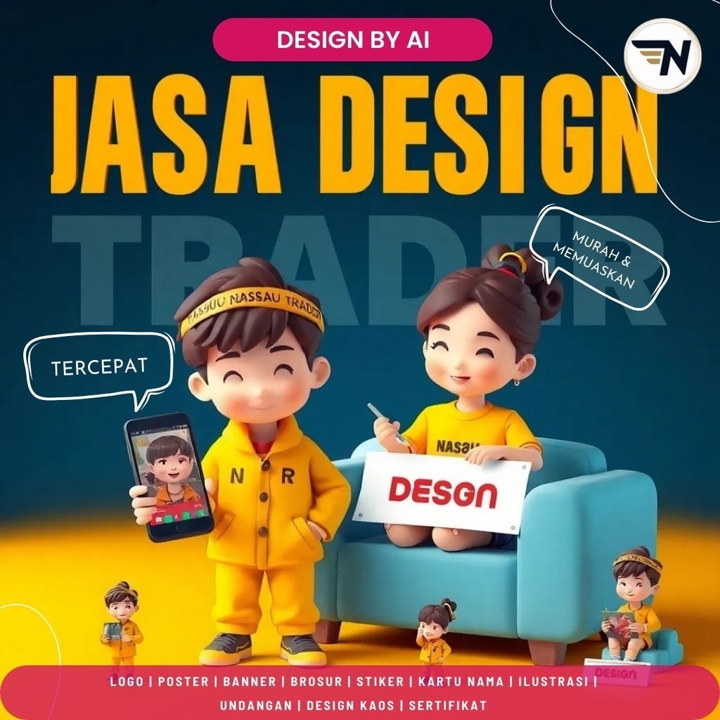 JASA DESAIN GRAFIS, DESAIN LOGO, BANNER, SPANDUK, KAOS, BROSUR, STIKER, LABEL, DLL BY NASSAU TRADER 