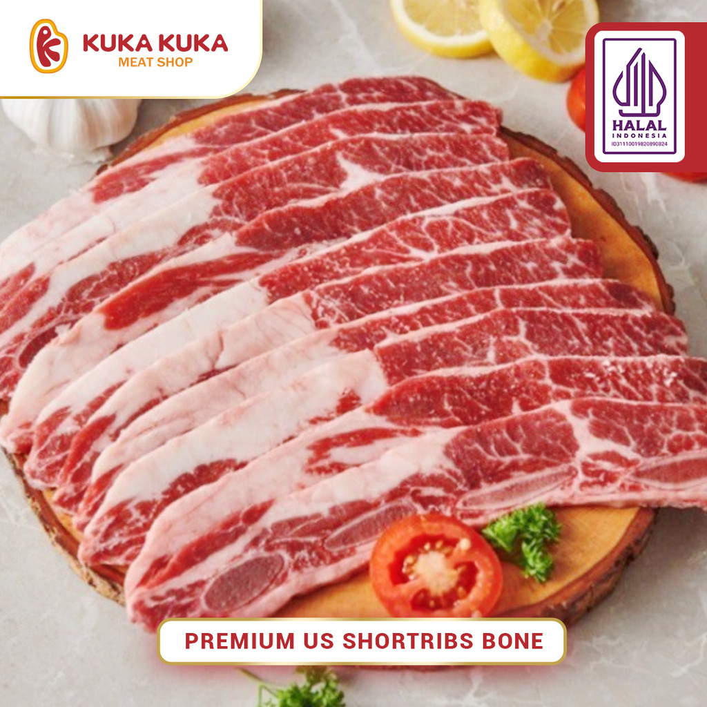 

PREMIUM US Shortribs Bone In Galbi / Kalbi / 1cm @500gr TERMURAH!