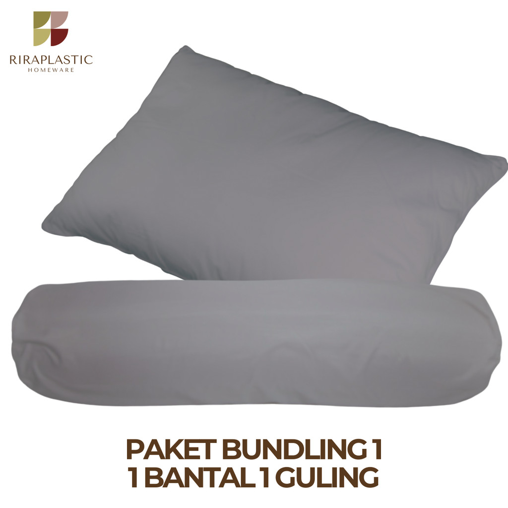Riraplastic - Paket 1 Bantal + 1 Guling Package Pillow | Paket Bundling Bantal | Paket Bantal + Guli