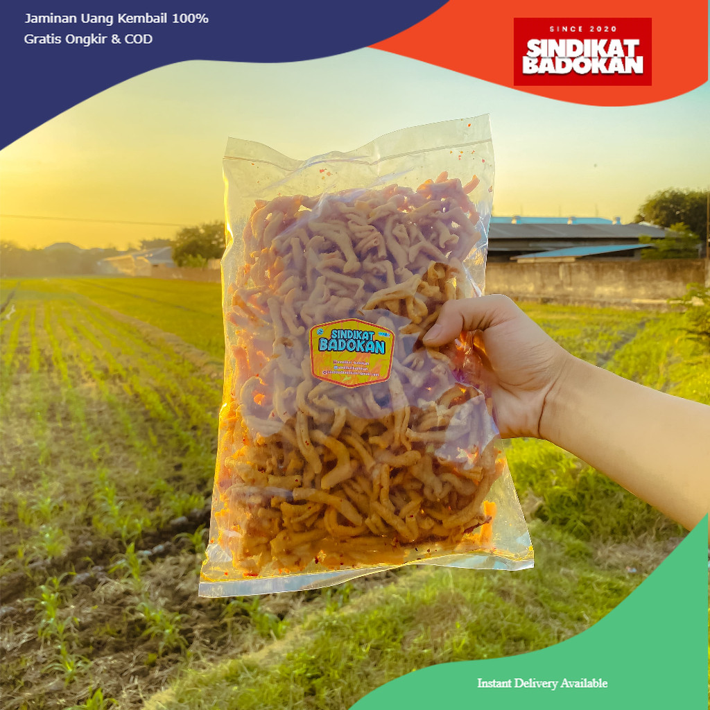 

cod keripik usus bumbu Pedas daun jeruk 1 KG gratis ongkir