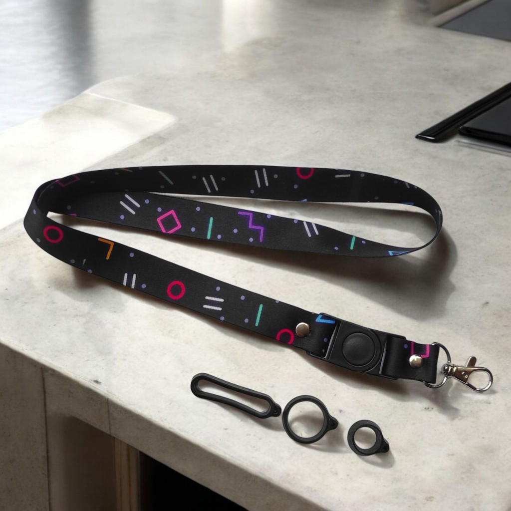 

Lanyard 2 Cm Motif NEON V2 Name Tag Bonus 3 Karet