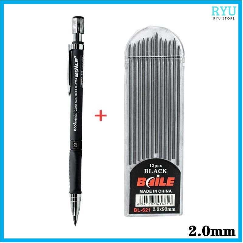 

BAILE Pensil Mekanik Mechanical Pencil 2B 2mm 12 Isi