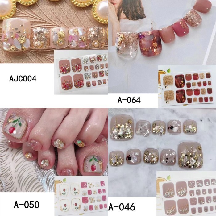 STIKER KUKU KAKI MOTIF CANTIK GAYA JEPANG BEST SELLER LUXURY - A-029