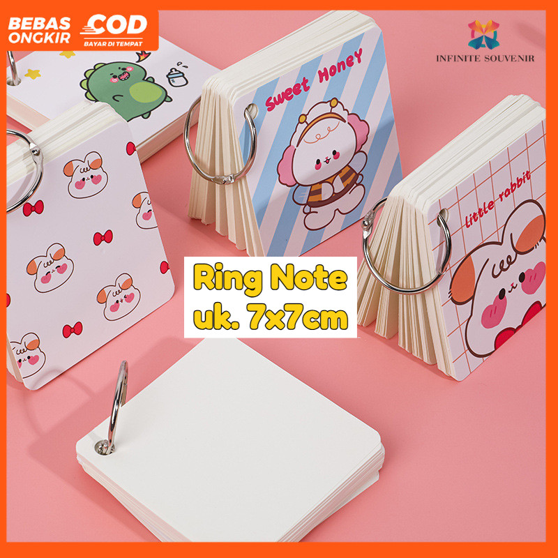 

Ring Note / Mini Hoop Book / Buku Catatan Mini 7 cm isi Kertas Kosong