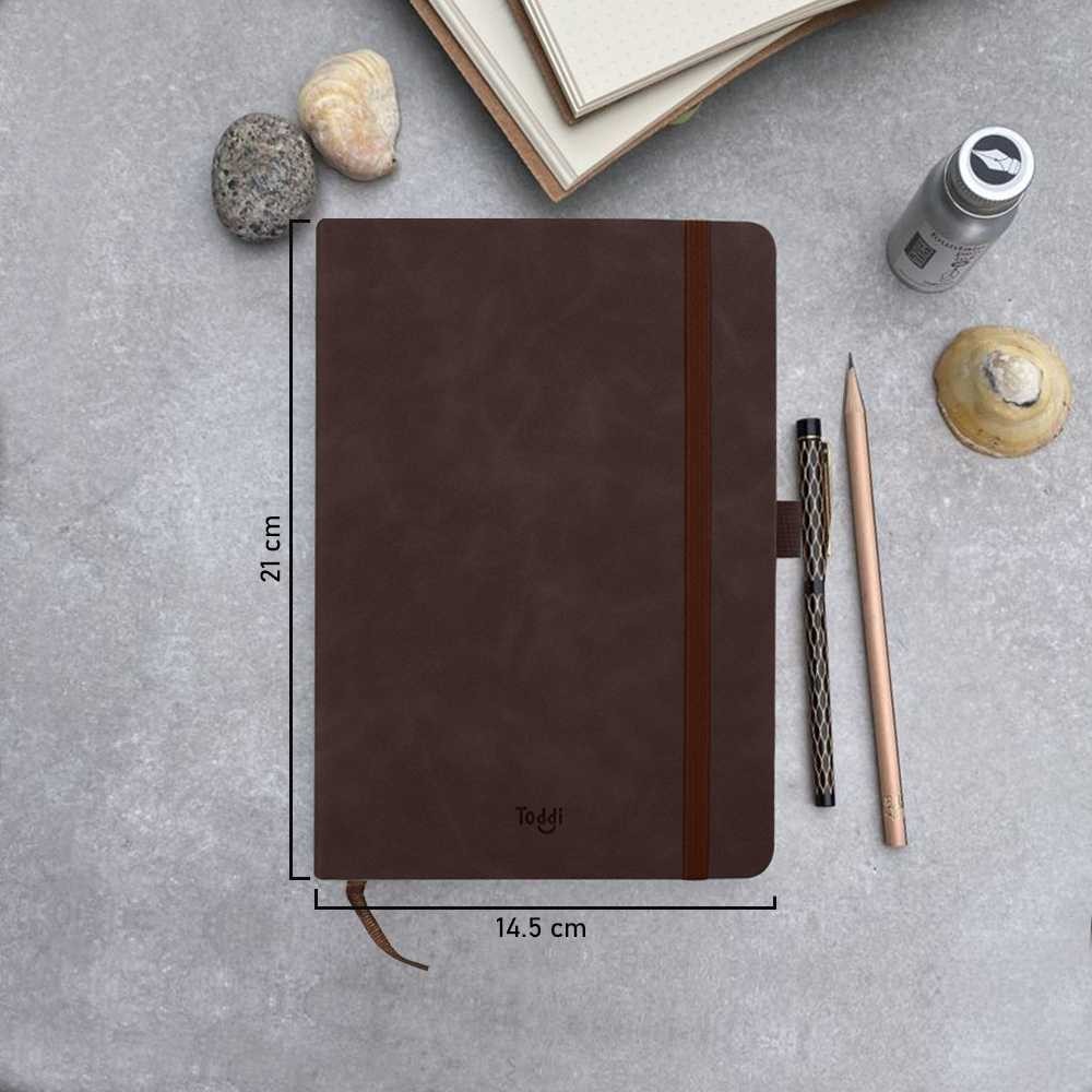 

LPKSTORE Toddi Buku Jurnal Leather Notebook Diary 70GSM 180 Halaman Grid - TD102 LPKSTORE