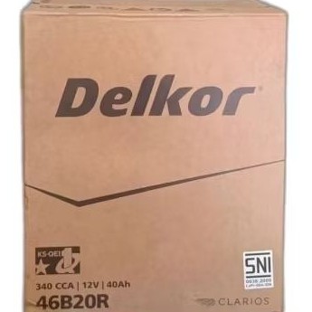DELKOR NS40Z-46B20R 40AH/Aki MF/Accu Kering NS-40Z Mobil Avanza/Veloz/Rush/Granmax/Grandmax/Xenia/Lu