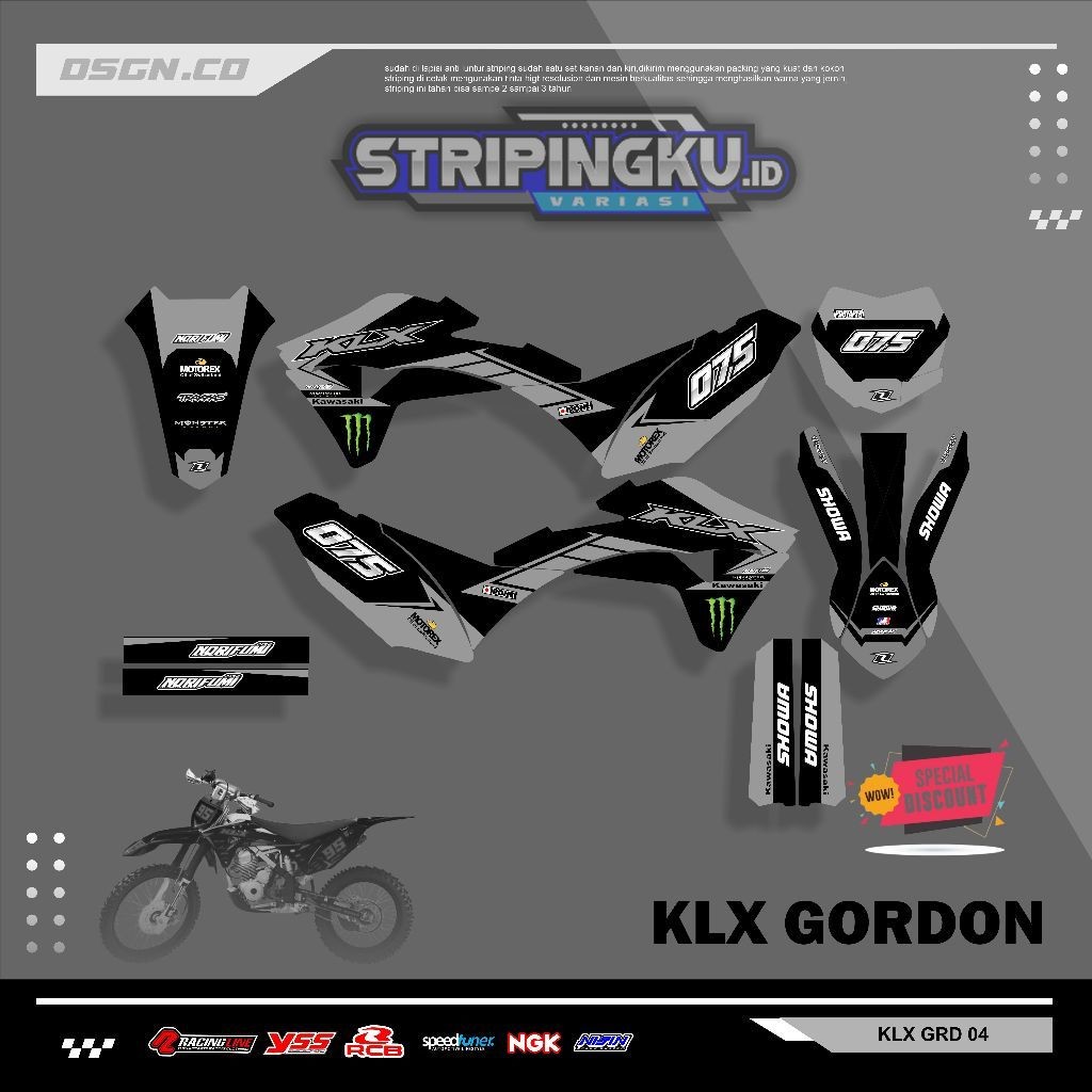 Striping Stiker Decal Klx Gordon Fullbody KLX GORDON 04