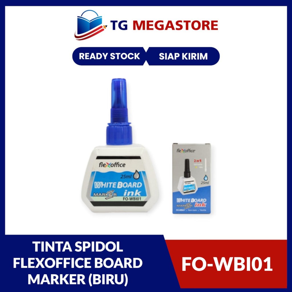 

Tinta Spidol Refill Flexoffice Boardmarker Biru - FO-WBI01