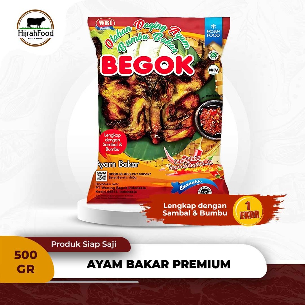 

Begok Ayam Bakar Frozen 500 gram Lengkap Dengan Sambal dan Bumbu Premium