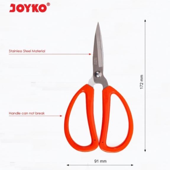 

( StaLand) GUNTING JOYKO SC-14 / Gunting Heavy Duty Scissors Kain Karton Kulit Tebal Joyko SC-14