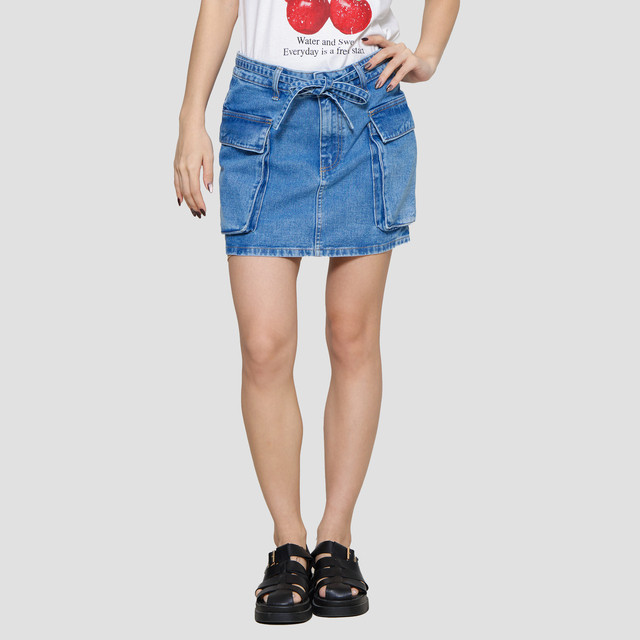 Nevada Denim Rok Cargo Wanita 121491011