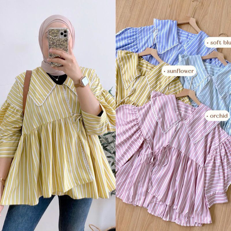 KOHZEN - ZFS BAJU ATASAN BLOUSE TERIKA SAILOR MOON / LINKA BLOUSE / busana atas wanita berpotongan l