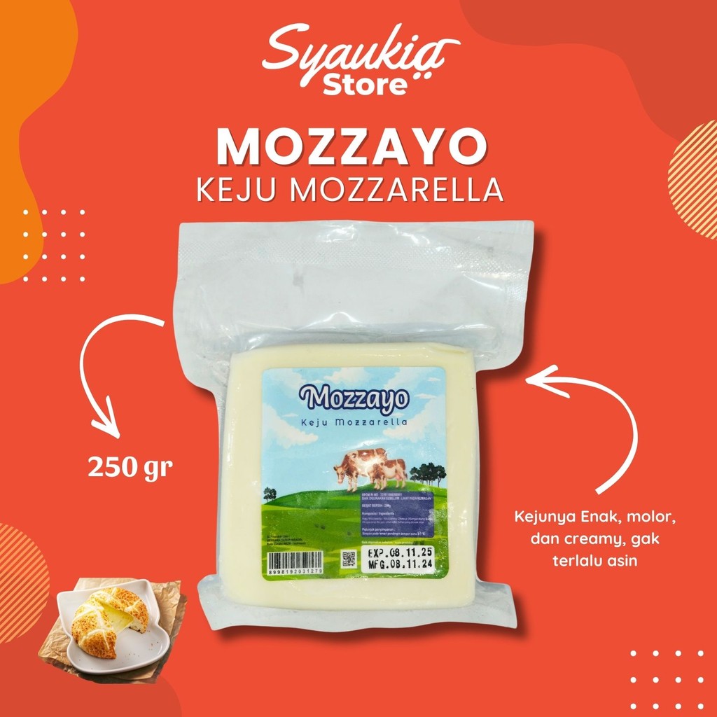 

Mozzayo Keju Mozzarella 250 Gr Moza Mozarella Syaukia Store
