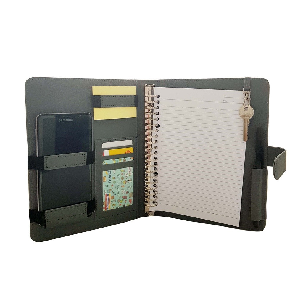 

Binder Polos Abu A5 Lubang Ring 20 Multifungsi Isi 7 Slot Binder Viral Antimainstream