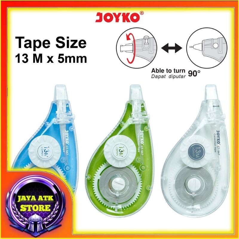 

Correction Tape JOYKO CT-567 Pita Koreksi Tipe-Ex Kertas Penghapus Pena Stipo 13 M