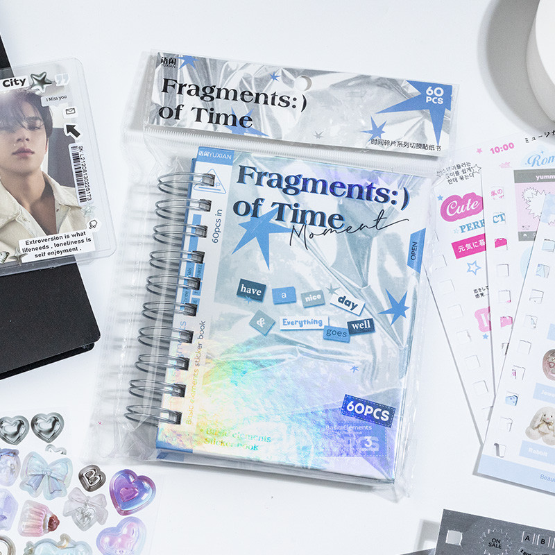 

MINKYS Time Memories 60 sheets/Piece Decorative Sticker Book Laptop Journal Photocard Stickers Kids Gift School Stationery