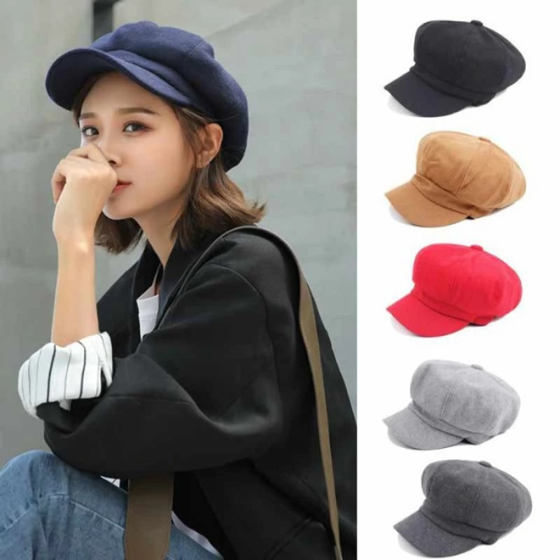GROSIRJUJUR Topi Apolo Newsboy Dewasa Pria Wanita Unisex Cap Appolo Polos Model Terbaru Kekinian Imp