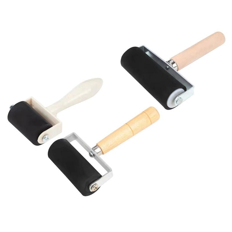 

3 Size Professional Rubber Roller Brayer Ink Painting Printmaking Roller Art Stamping Tool Paint Roller Art Craft Tool Paint