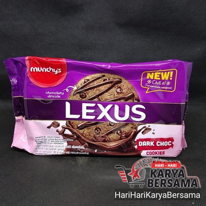 

MAKANAN RINGAN BISKUIT LEXUS COOKIES DARK CHOCOLATE 180GR