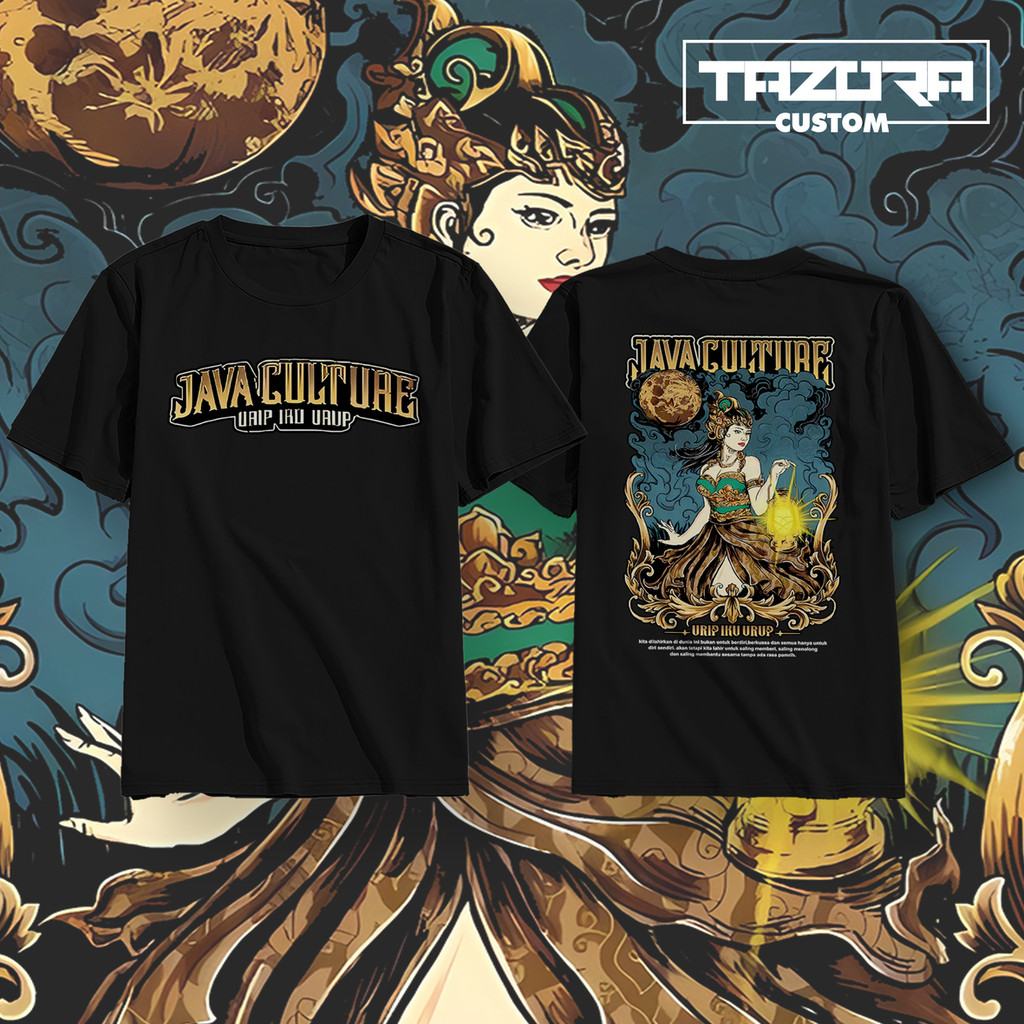 Kaos Jawa Java Culture Baju kata Kata Urip Iku Urup -Tshirt Atasan Pria Wanita Bisa COD TazoraCustom