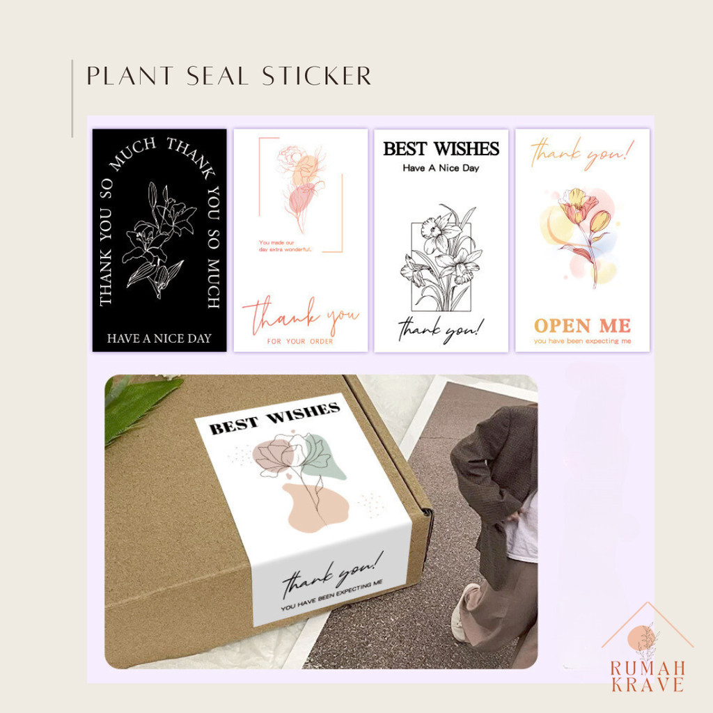 

RUMAH KRAVE - Plant Seal Sticker Olshop Small Business Thank You