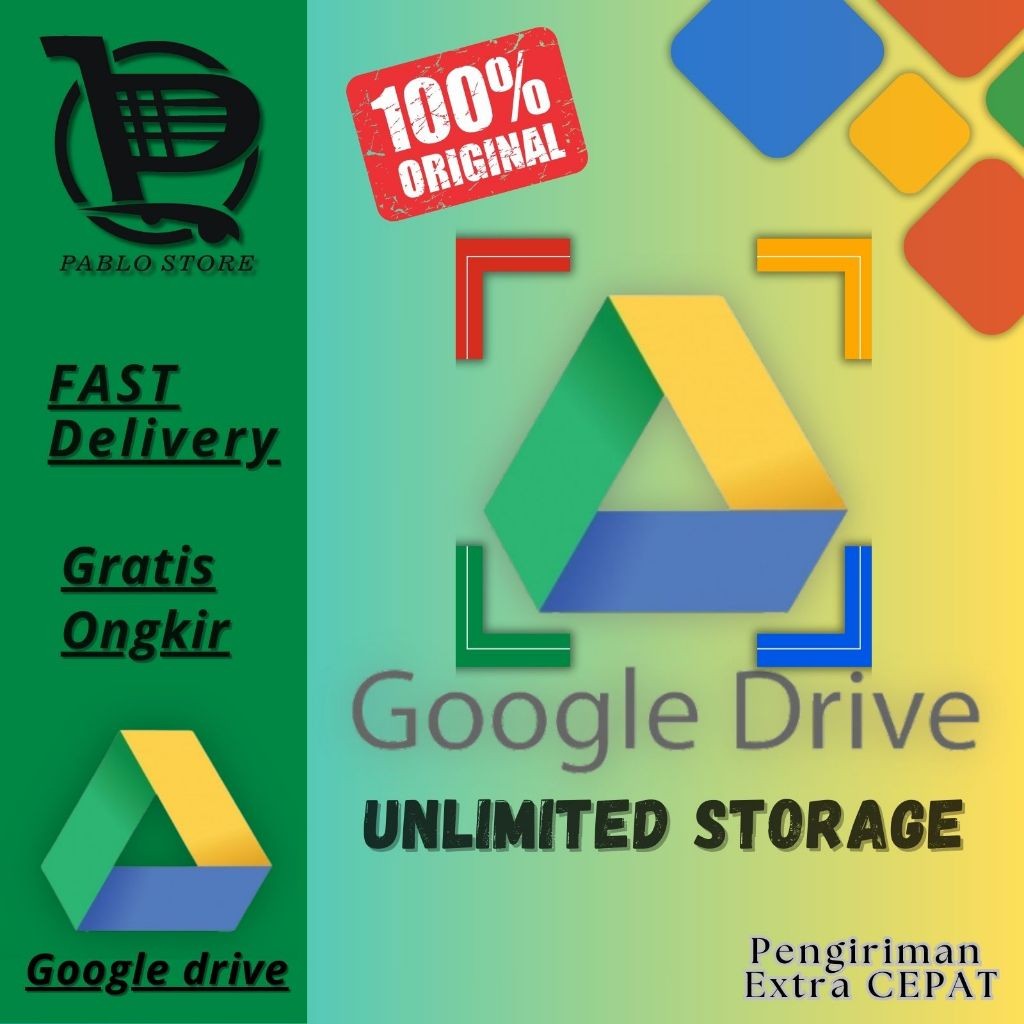Google Drive Unlimited Storage Lifetime Bergaransi Resmi Gdrive akun pribadi
