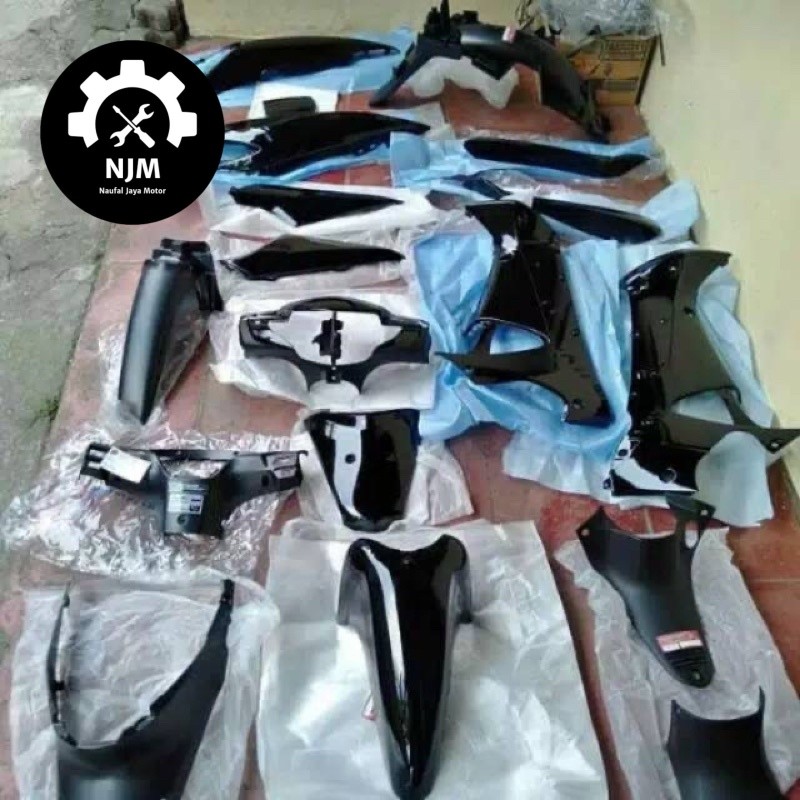 Full Body Supra X 125 D Lama Hitam 2004 2005 2006 WIN | complete set bodi kasar halus motor honda or
