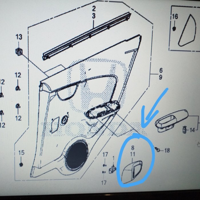 COD Part Baru  Cover Pintu belakang switch kaca pintu Window Brio RS 2016-2017 Ori